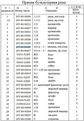 Бугель отвала левый 16Y-80-31000/16Y-80-00006 Бугель отвала левый 16Y-80-31000/16Y-80-00006