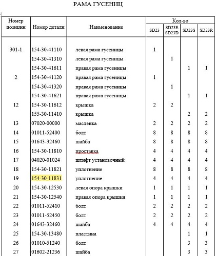 Уплотнение 154-30-11831 Уплотнение 154-30-11831