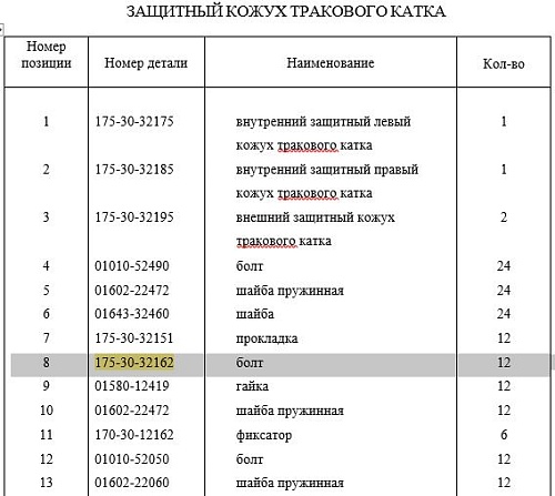 Болт 175-30-32162 Болт 175-30-32162